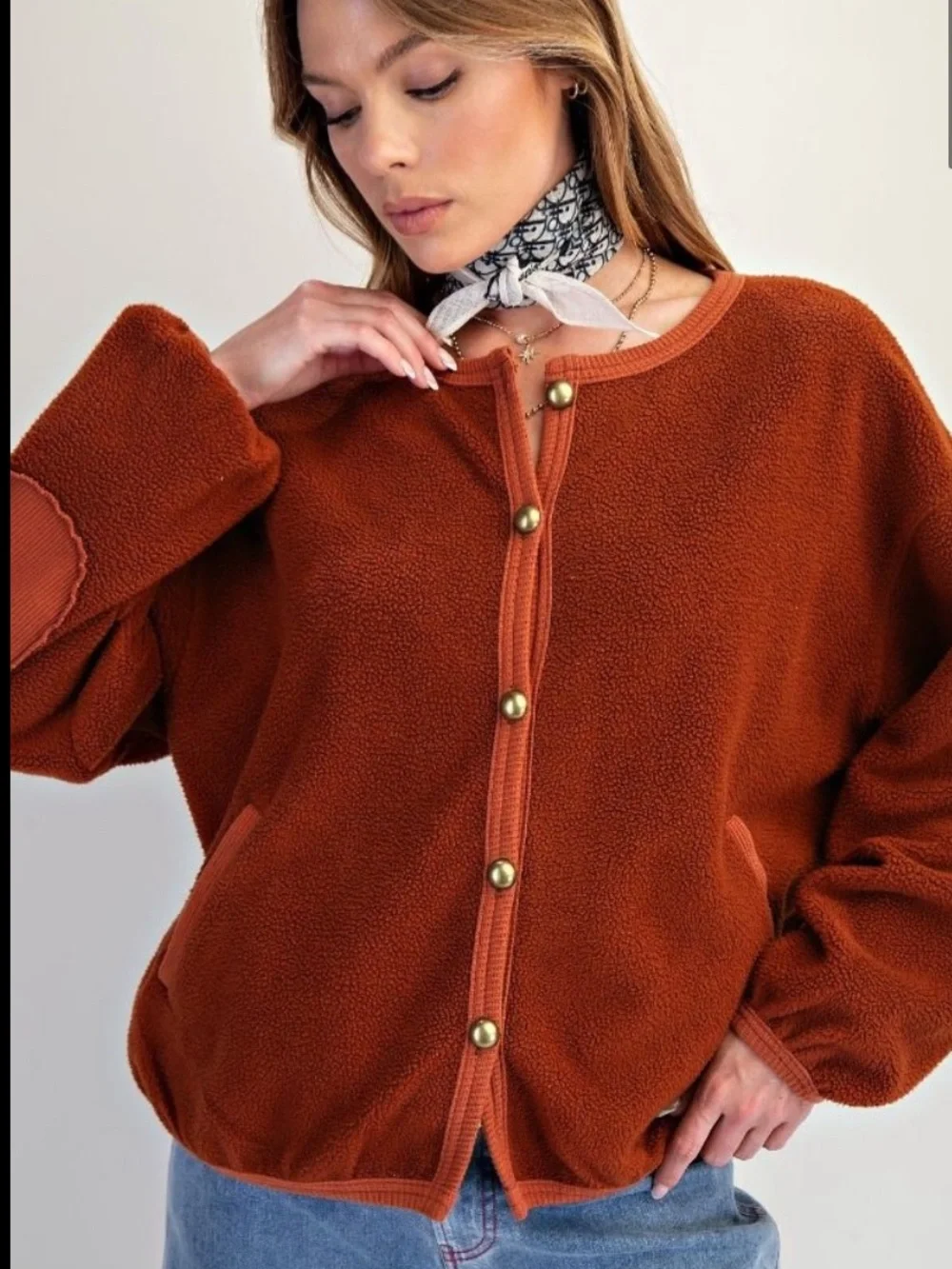426 EASEL SOFT WASHED FLEECE JACKET -SOFT AND COZY TEXTURED FLEECE FABRIC